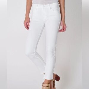 Fidelity Stevie Crop Mid Rise Slim Straight Jeans Size 29